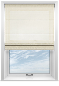 Padua Voile, Ivory - Motorised Roman Blind